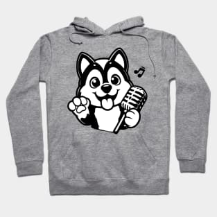 Husky Dog Singing Hoodie